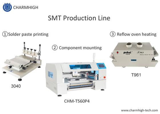 SMT de escritorio Chip Mounter, impresión de la plantilla, planta de fabricación del PWB del horno del flujo T961