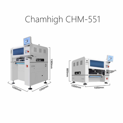 Charmhigh CHM551 SMD Pick and Place Machine de alta precisión para el 0201 / QFN / BGA