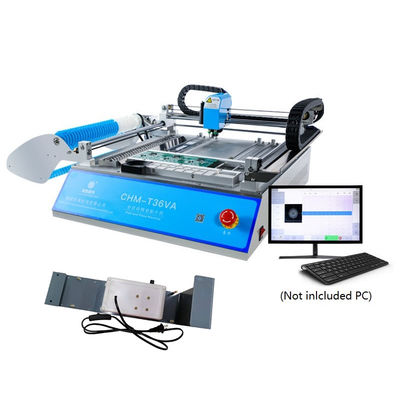 CHMT36VA + alimentador de la vibración, selección de escritorio y COMPENSACIÓN QFN de Vision de la máquina 0402-5050 del lugar