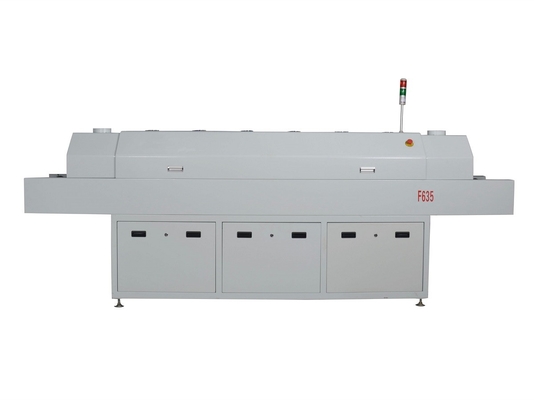 635 Horno de reflujo 6 zonas temporales (arriba 6+abajo 6) 2200*350 mm Máquina de soldadura de reflujo SMT