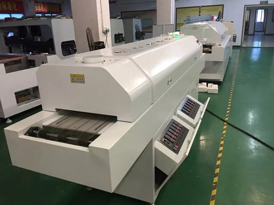 635 Horno de reflujo 6 zonas temporales (arriba 6+abajo 6) 2200*350 mm Máquina de soldadura de reflujo SMT
