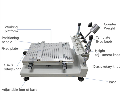 Máquina de impresión con plantillas 3040, línea de producción SMT, tabla de impresión 300 * 400mm