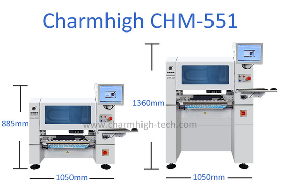 Charmhigh CHM551 SMD Pick and Place Machine de alta precisión para el 0201 / QFN / BGA