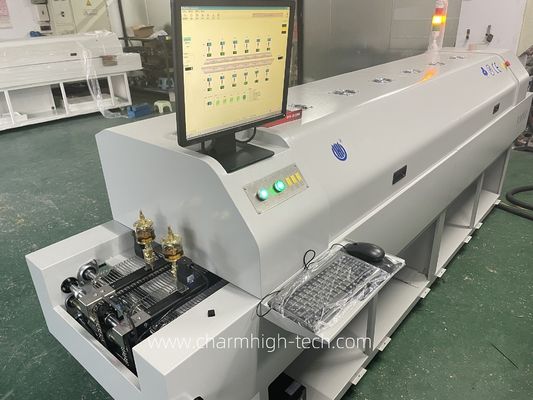 Horno de Reflujo CHM-PC6635 sin Plomo con Control de PC, 6 Zonas de Temperatura y Área de Calentamiento de 2200*350mm para Soldadura SMT