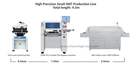 Impresora de pasta de soldadura Semi Automática 3250, CHM-551 Máquina de selección de lugar, horno de reflujo 830