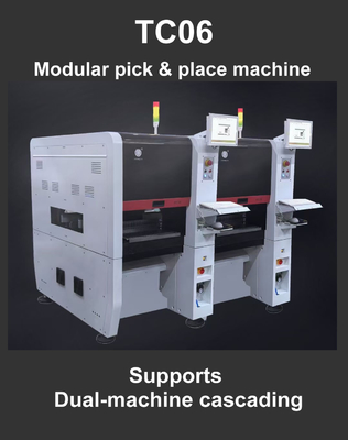 Máquina de recogida y colocación SMD industrial compacta TC06 Montador de chips para la línea de ensamblaje de PCB