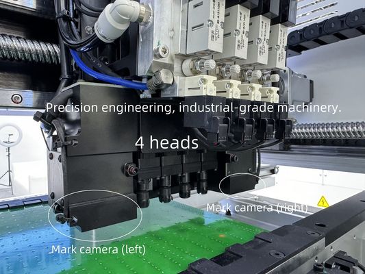 CHM-551 Línea de producción SMD Línea de ensamblaje SMT Alta precisión 4 cabezas Robot de fabricación de PCB