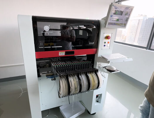 Máquina de recogida y colocación SMD de estructura de hierro fundido con 4 cabezas CHM-551P