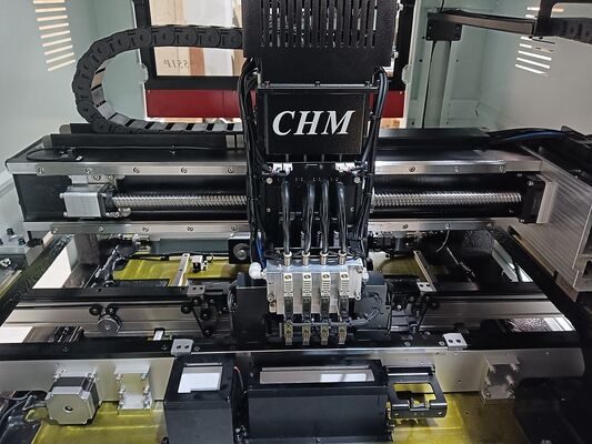 Línea de producción SMT CHM-551P de alta precisión con 4 cabezales y horno de reflujo de 4 zonas para ensamblaje de PCB