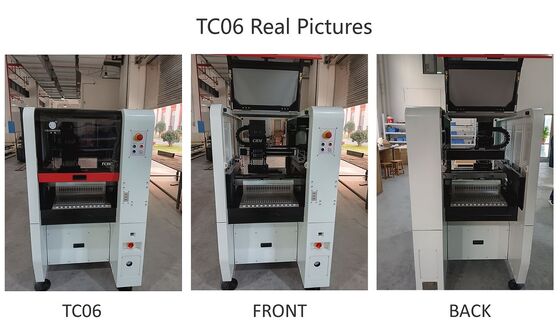 Mejor Vendedor 6 cabezales TC06 Máquina Pick and Place Marco de hierro fundido Montadora de chips SMT