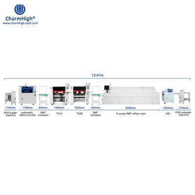 Línea de ensamblaje SMT grande de alto volumen Soluciones SMT para fabricación de PCBA