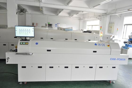 Línea de producción SMT semiautomática TC06 de 6 cabezales para ensamblaje de PCB y fabricación de PCBA