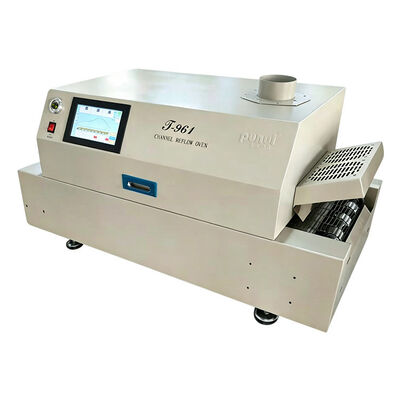 Horno de reflujo de escritorio T961 con transportador 730*230mm 6 zonas de temperatura 3.5KW Máquina de soldadura