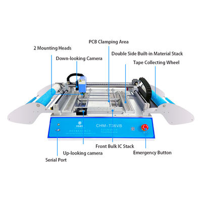Asamblea SMT de doble cara CHMT36VB Máquina de recogida y colocación de escritorio