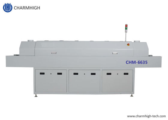 CHM-6635 Horno de reflujo 6 zonas temporales (arriba 6+abajo 6) Máquina de soldadura de reflujo SMT de 2200*350 mm