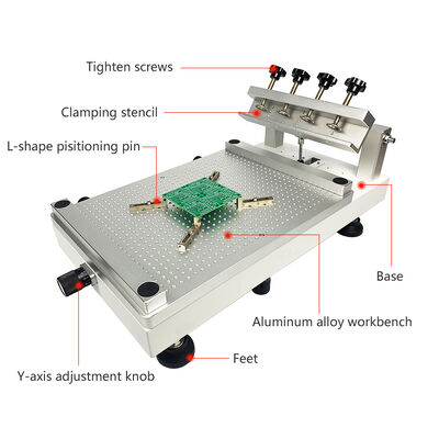 Mejor diseño Impresora de plantillas manual 4532 Presión de aceite SMT Impresora de seda 45x32cm